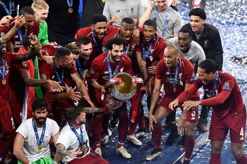 Salah is Celebrating the Glorious Uefa Champions League triumph