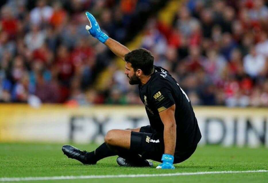 Alisson suffered a calf injury during Liverpool's Premier League opener 