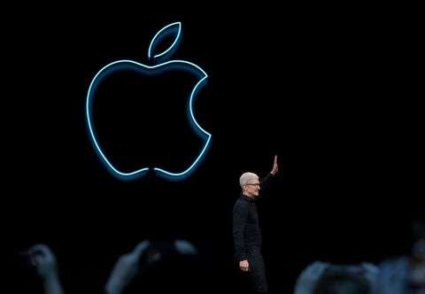 Apple CEO Tim Cook at the annual event when the company unveils newest version of iPhone 11