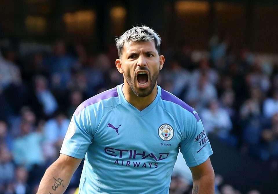 Sergio Aguero is topping the list