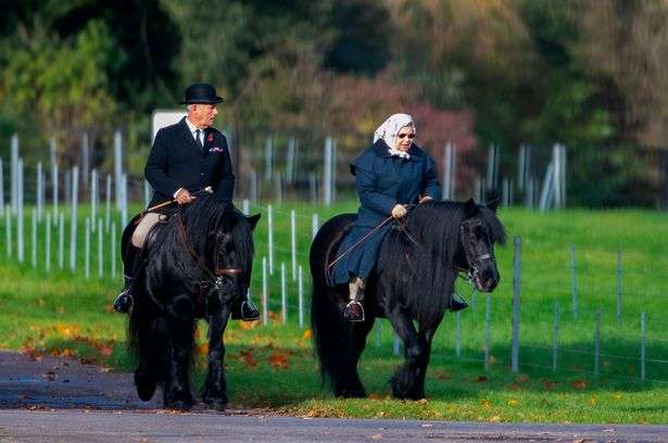 Queen rides her horse