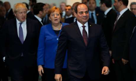 Egyptian President Abdel Fattah El Sisi took part in Berlin Conference on Libya- Press Photo