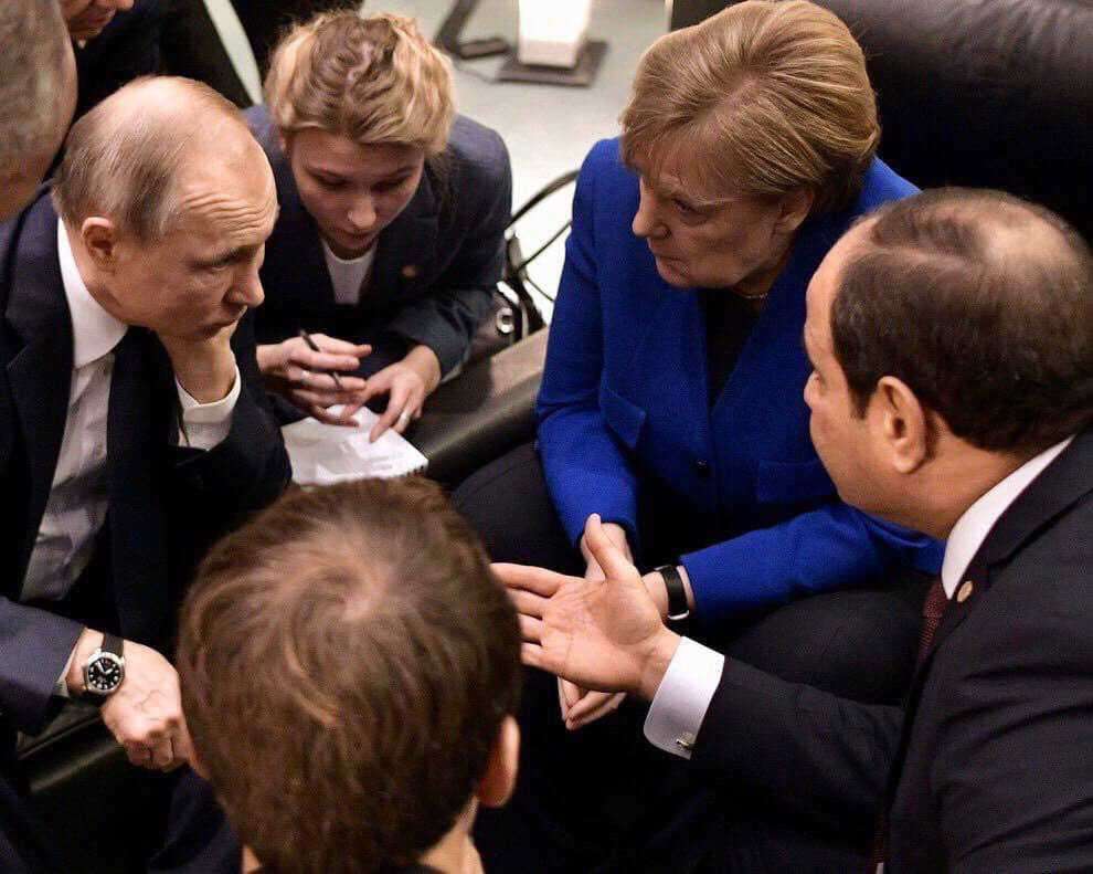Sisi Talks to Putin and Merkel on Fringe of Berlin Conference