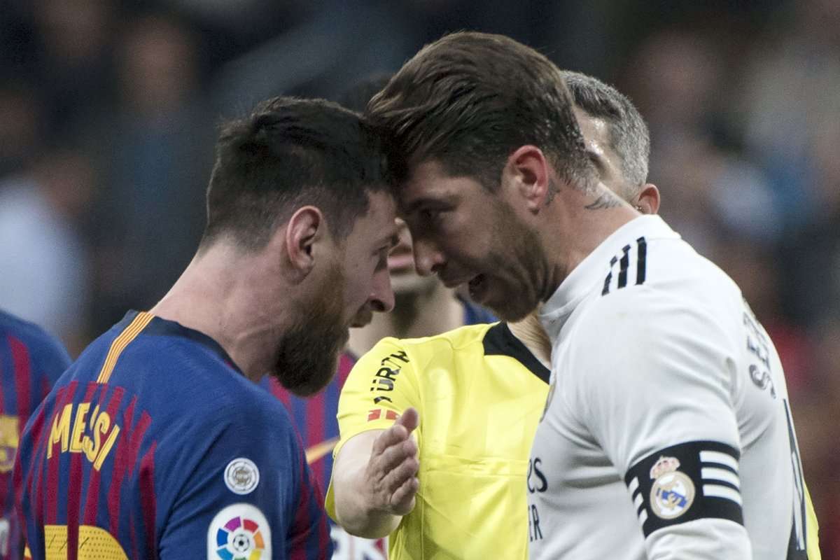 Barcelona's Captain Messi, and Madrid's Leader Ramos 