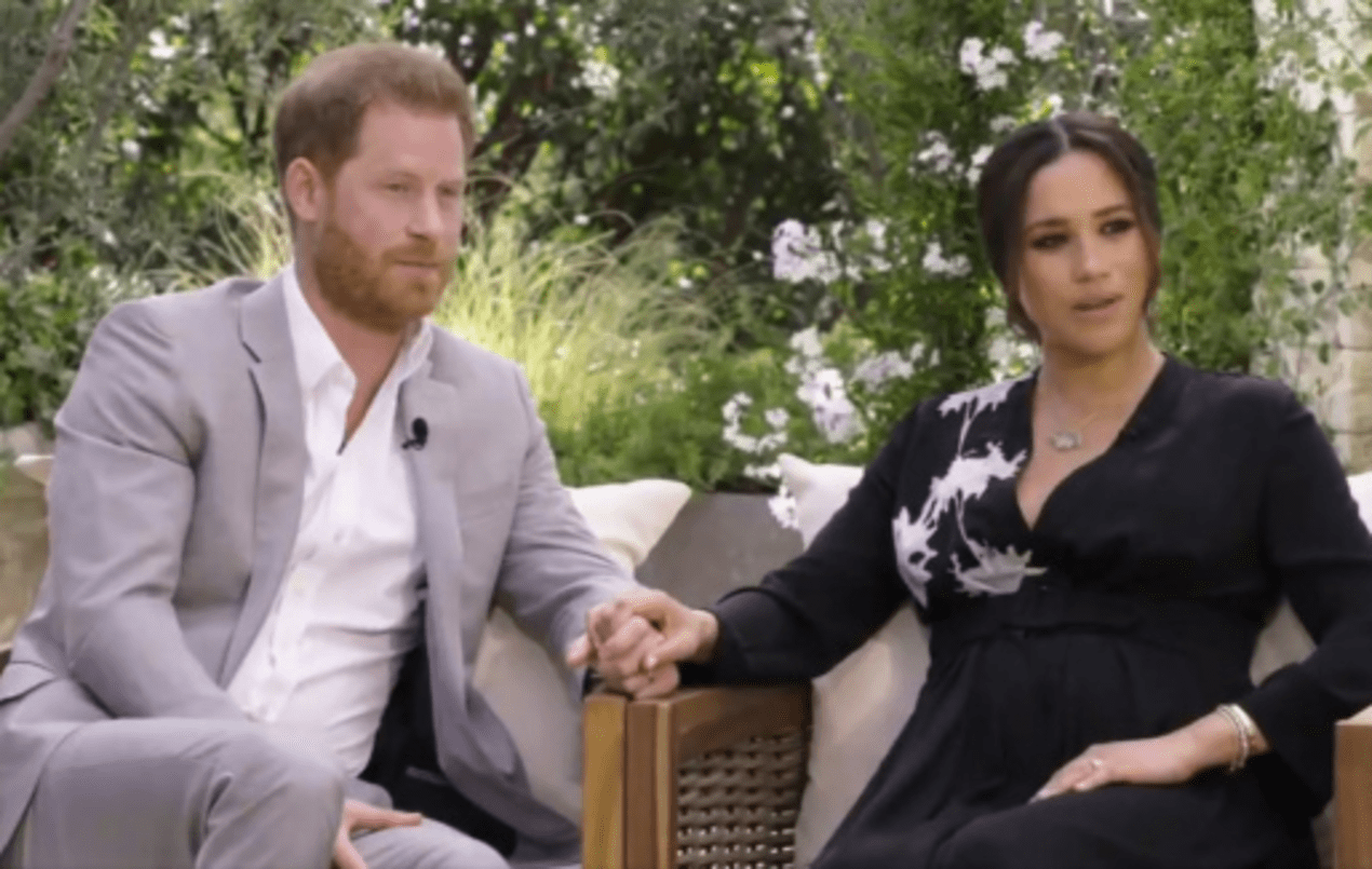 The Sussexes: Prince Harry, Meghan Markle during Oprah Winfrey Interview