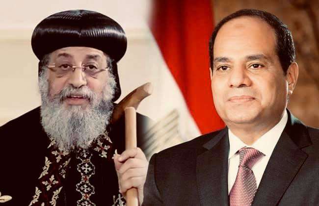 Sisi Greets Pope Tawadros II on Easter Day