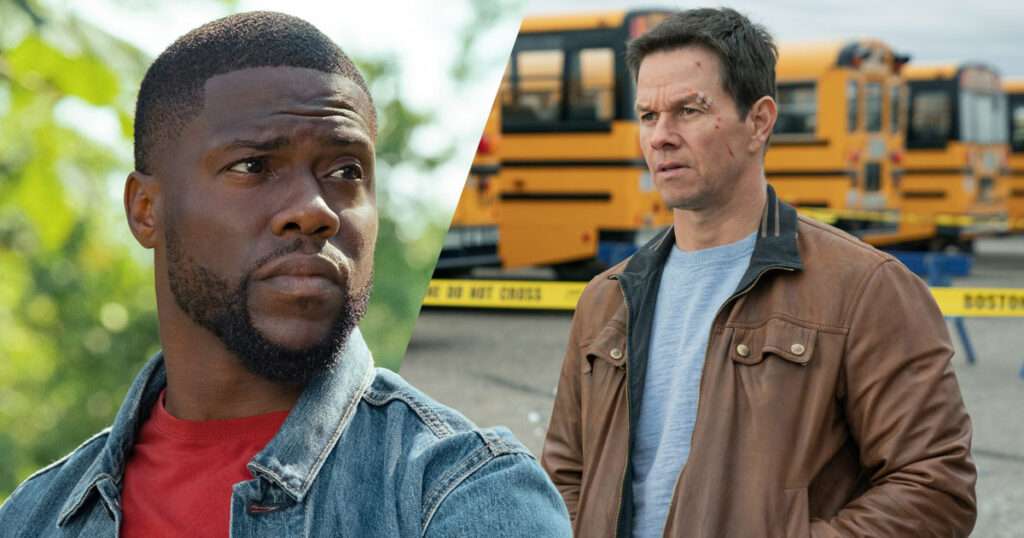 Kevin Hart (L), and Mark Wahlberg (R)