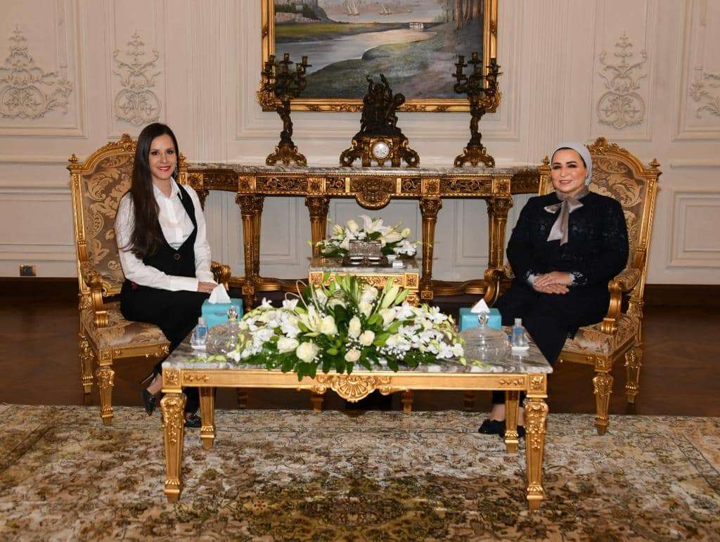 Entissar El Sisi Welcomes Serbia's 1st Lady In Egypt | Sada Elbalad